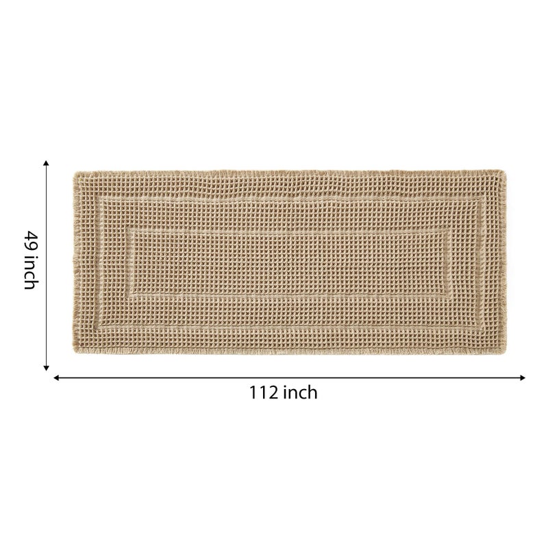 BULULOM Bath Mats for Bathroom Non Slip Waffle Luxury Bath Mat Machine Washable Bath Mat for Shower Ultra Soft Bathmat Brown 19""*48"" - Image 1