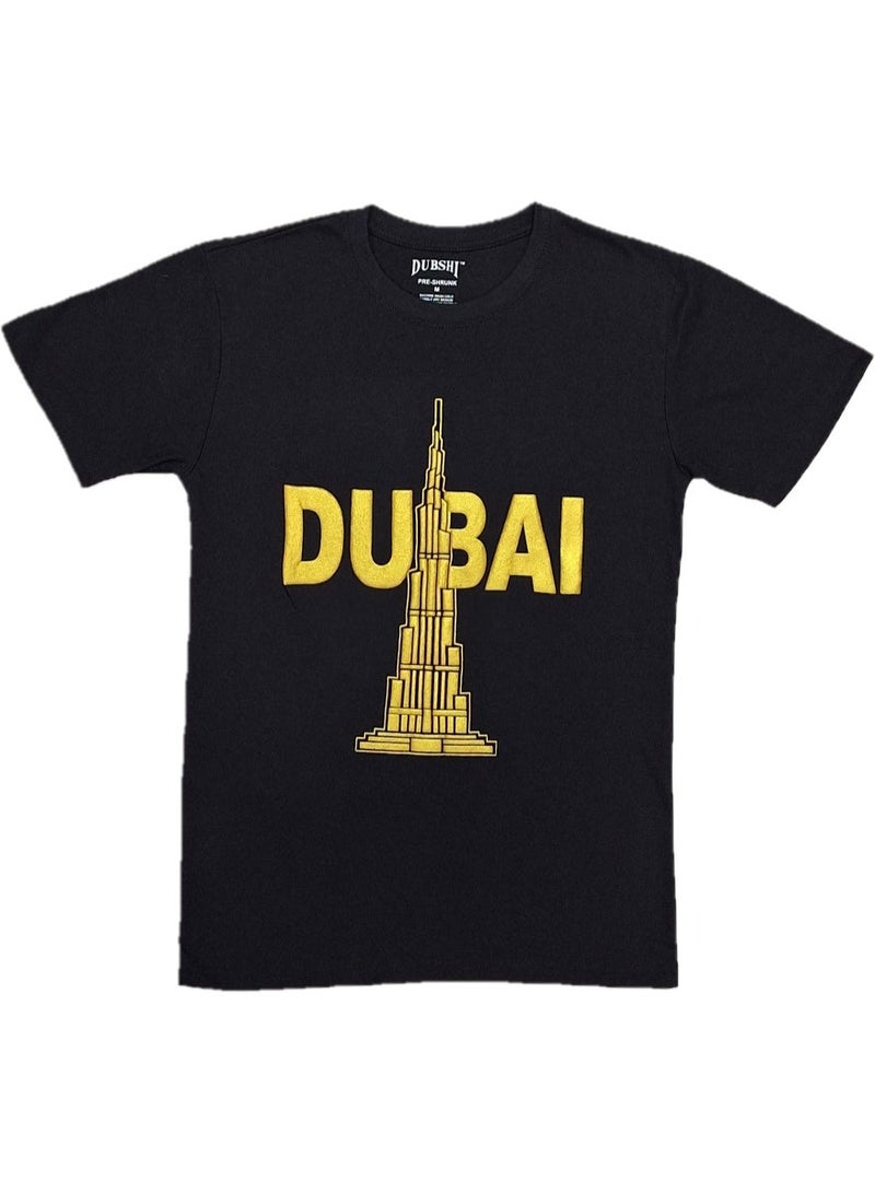 Dubshi Dubai Unisex Black Gold D-Burj Khalifa - Image 1
