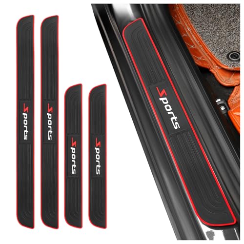 KIFIDAN 4PCS Car Door Sill ProtectorAntiScratch Waterproof Car Door Sills Scratch ProtectionUniversal Car Exterior Accessories Automotive Door Entry Guard for CarTruckSUV Sport Width 196 - Image 1