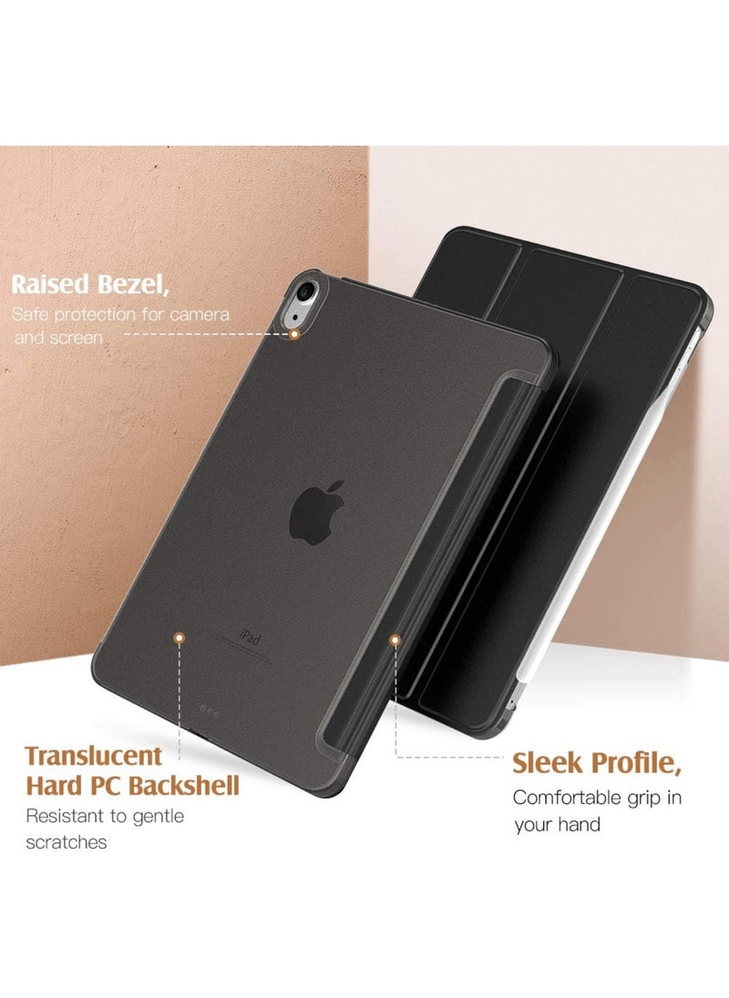 Aookay - [1+1] Case Compatible with iPad Air 11-Inch M3/M2 (2025/2024), with 1 Pack Screen Protector, Slim Hard Translucent Back Cover, Support Auto Wake/Sleep (Translucent Matte Black) - Image 1