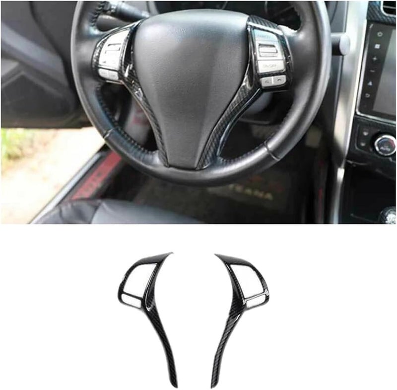 Carbon Fiber Steering Wheel Switch Button Cap Cover For Nissan Qashqai J11 X Trail Teana 2013 2018 - Image 2