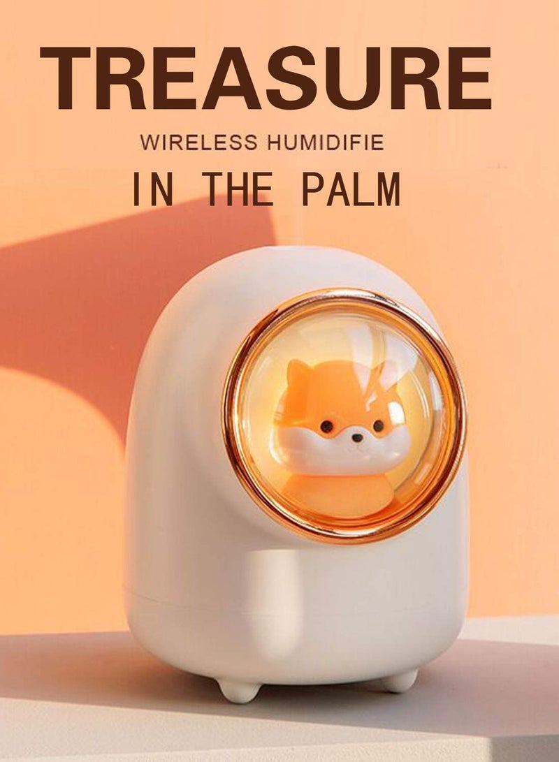 SYOSI مرطب هواء للأطفال مرطبات غرفة النوم صغيرة للنباتات المكتب مع إعدادات رذاذ عالية ومنخفضة وضعين صامت للغاية حتى 12 ساعة 400 مل - Image 1