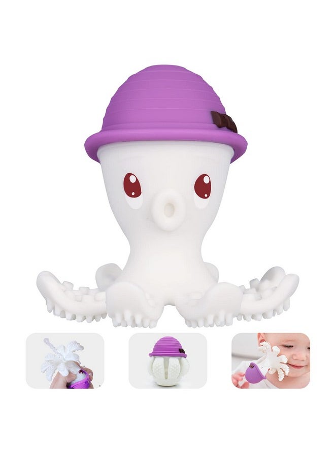 Mombella - Baby Teething Toys For Babies 612 Months Mombella Octopus Teether For 1218 Months Soft Silicone Infant Teething Toys 69 Month Old Kids Chew Toy To Soothe Sore Gums Bpa Free Purple - Image 1