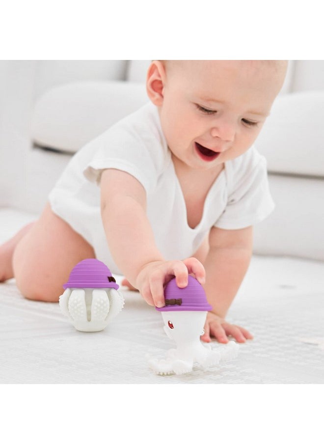 Mombella - Baby Teething Toys For Babies 612 Months Mombella Octopus Teether For 1218 Months Soft Silicone Infant Teething Toys 69 Month Old Kids Chew Toy To Soothe Sore Gums Bpa Free Purple - Image 1