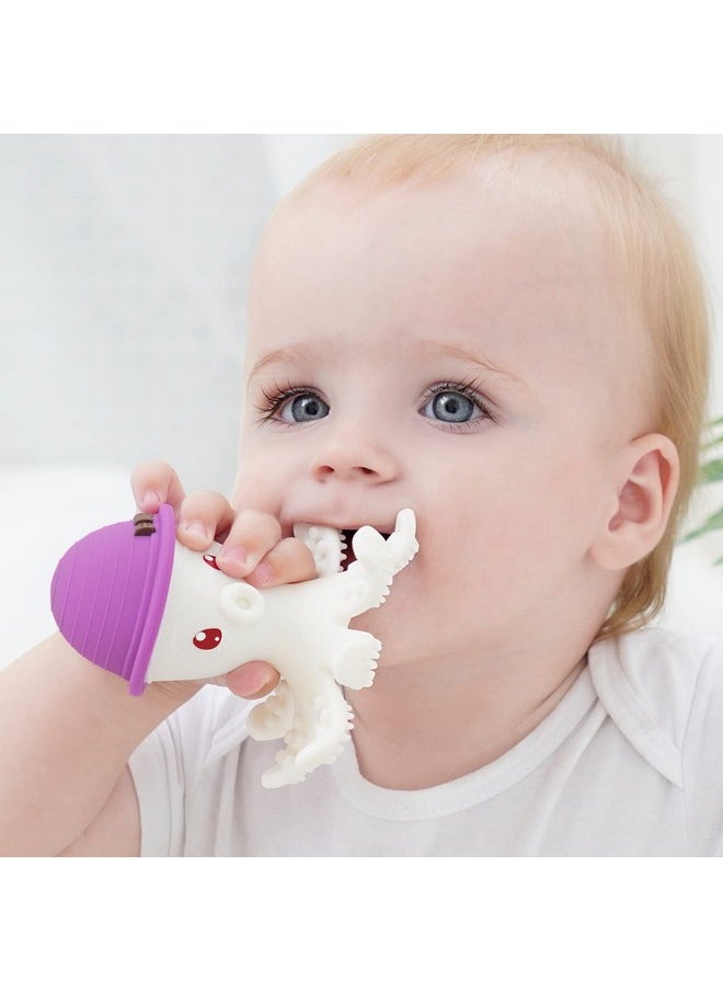 Mombella - Baby Teething Toys For Babies 612 Months Mombella Octopus Teether For 1218 Months Soft Silicone Infant Teething Toys 69 Month Old Kids Chew Toy To Soothe Sore Gums Bpa Free Purple - Image 1