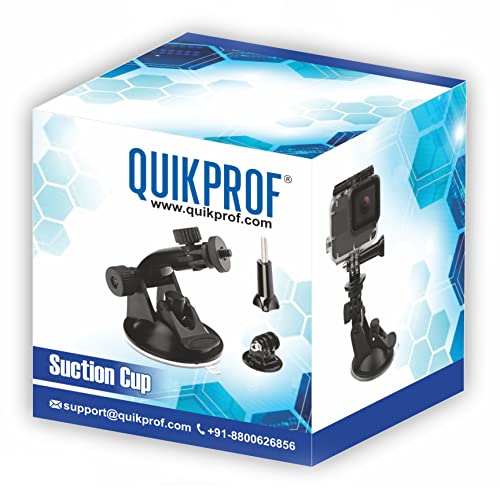 Quikprof Suction Cup with Free Tripod Mount Adapter Camera Accessories for Action Camera Hero Xiaomi Yi, Sjcam Compatible with All Standard Size sportscam Mount - Image 5