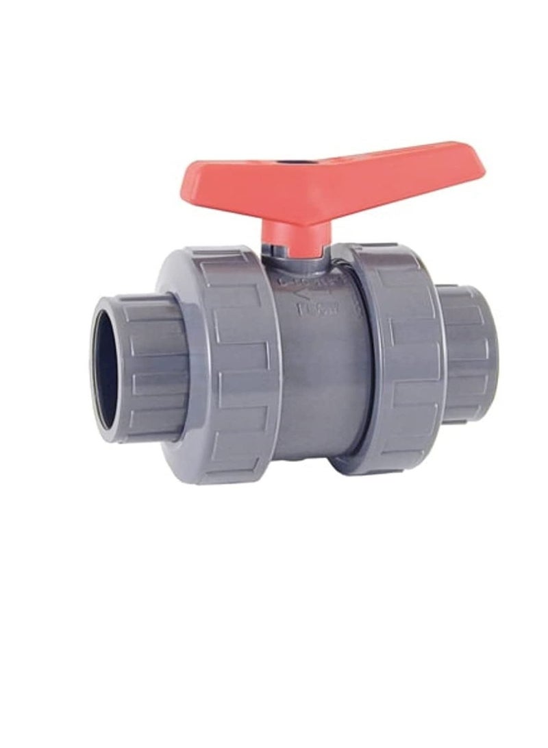 Cepex PVC Heavy Duty Water Supply Pipe Fittings for Swimming Pool, Agriculture, Irrigation & Commercial Plumbing Use (75 MM, Union Ball Valve (Anti Block))  - Image 1
