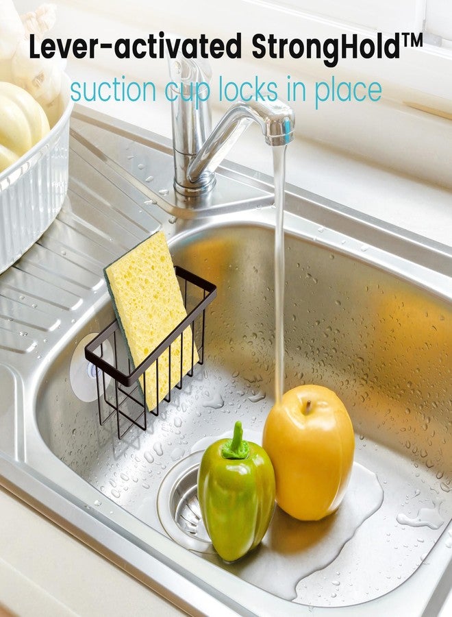 HLOOL Bronze Kitchen Sponge Holder,Sponge Holder for Kitchen Sink Scution,Sink Caddy (Bronze) - Image 3