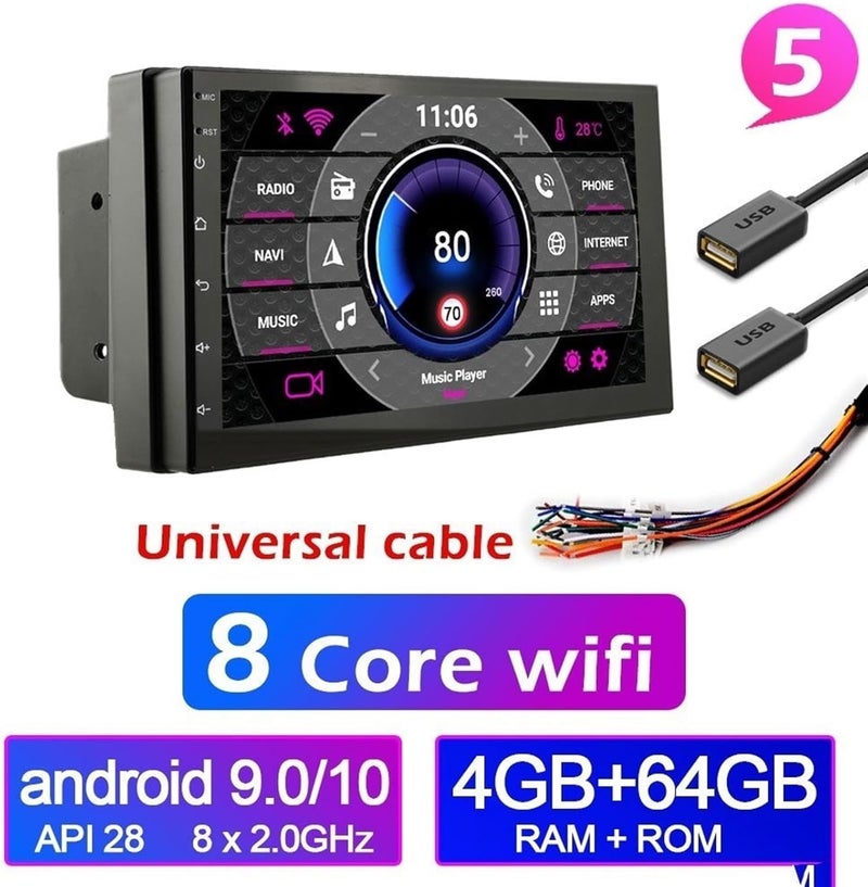 Wivplex 2DIN Android Car Multimedia Player with GPS Navigation - Image 2