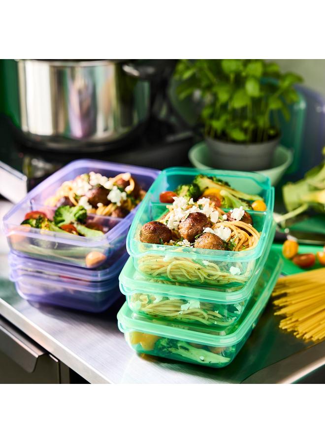 إيروريكس حاوية ساندويتش مع غطاء، بنفسجي/أخضر، 22×14×5 سم - Image 3