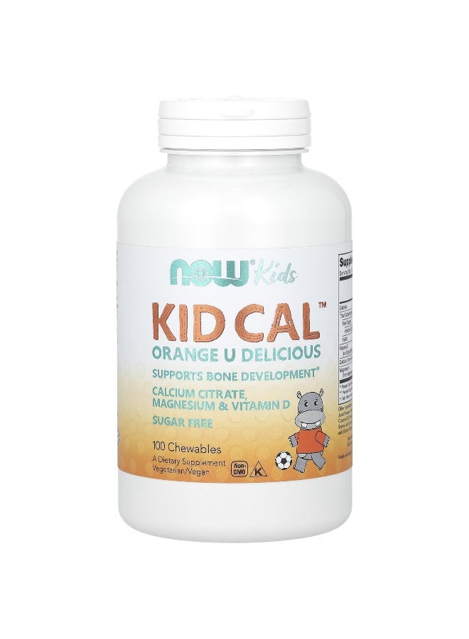 Now Foods NOW Foods, Kid Cal, Orange, 100 Chewables