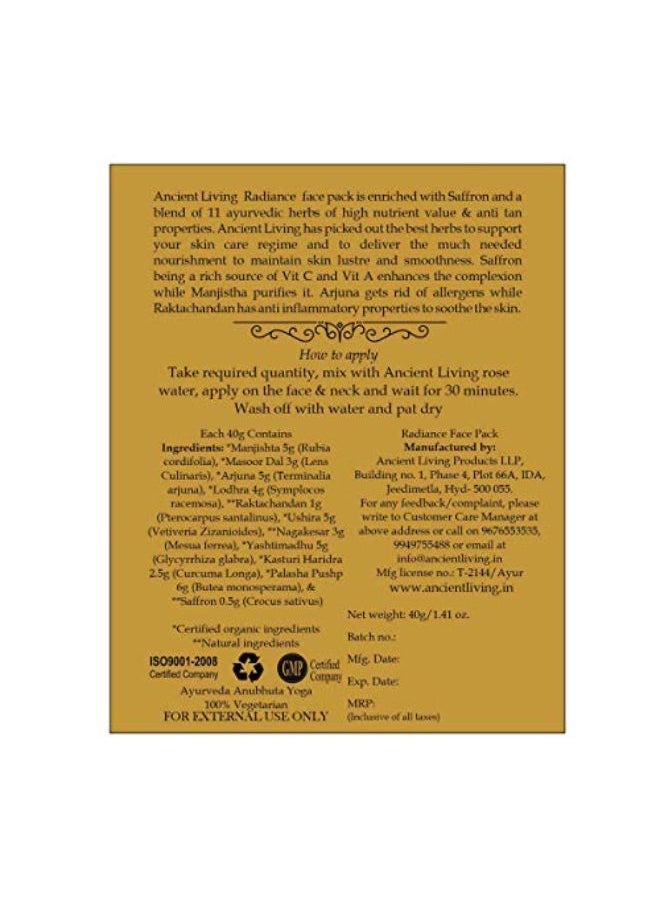 Ancient Living Organic Anti - Tan & Radiant Skin Pack (Radiance Face Pack 40 Gm & Organic Rose Water)  - Image 5