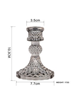 Taper Candle Holders Set of 2, Clear Glass Candlestick Holder Fit 0.8 Inch Candles, 4 Inch Tall Crystal Decorative Candle Stand Centerpiece for Table Wedding Dinning Party - pzsku/Z13F82FCBE175C849A698Z/45/_/1719045166/ae691872-ed8e-4db4-b2fd-8693c871a847