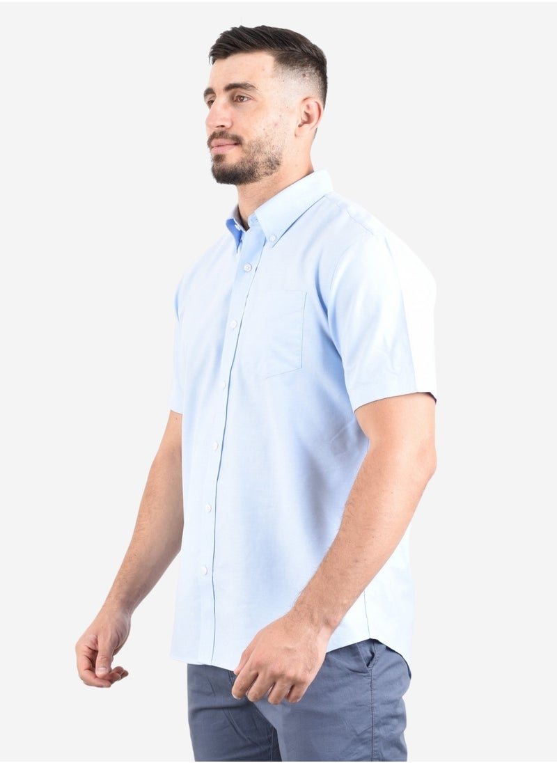 GIORDANO Men Wrinkle Free  Shirt Blue  - Image 3