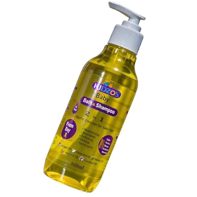 Baby 2 In 1 Bath&Shampo Moisturizing, Nourishes, Softening, Shining&Hair Growth-300ml - Image 2