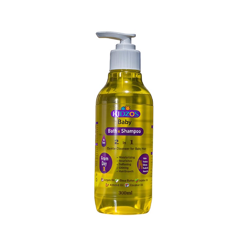 Baby 2 In 1 Bath&Shampo Moisturizing, Nourishes, Softening, Shining&Hair Growth-300ml - Image 1
