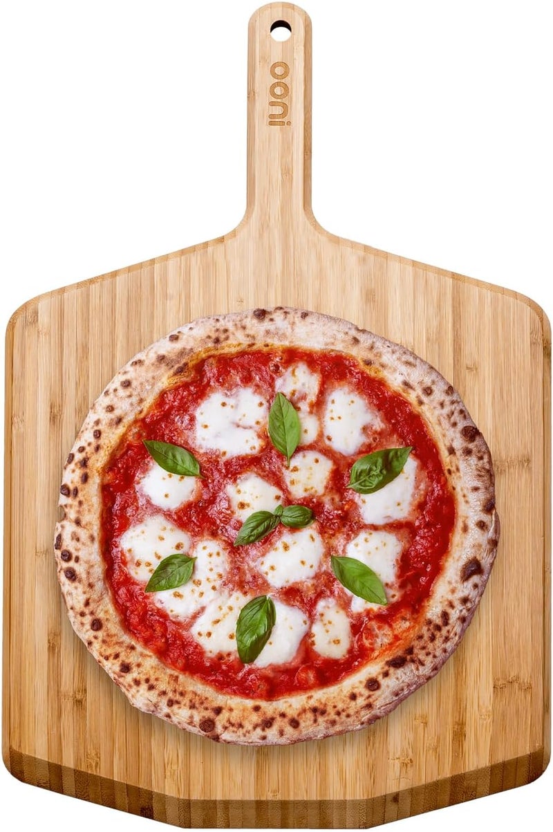 ooni 14” Bamboo Pizza Peel – Wooden Pizza Peel 14 Inch Spatula Paddle Cutting Board, Wood Pizza Turning Peel, Pizza Oven Accessories, Pizza Tools, Pizza Wood, Pizza Board - Image 1