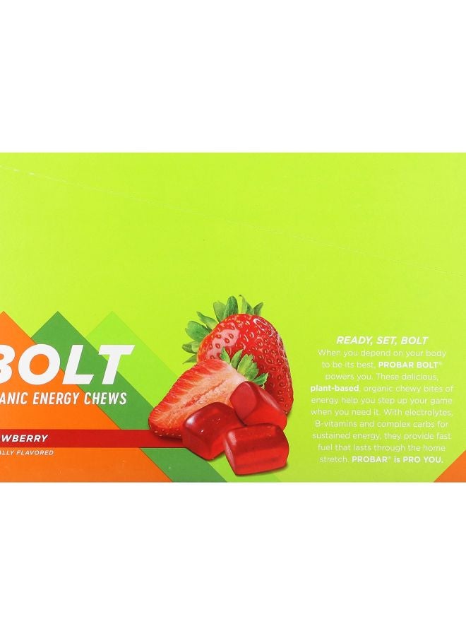 Bolt Organic Energy Chews Strawberry 12 Packs 2.1 oz (60 g) Each