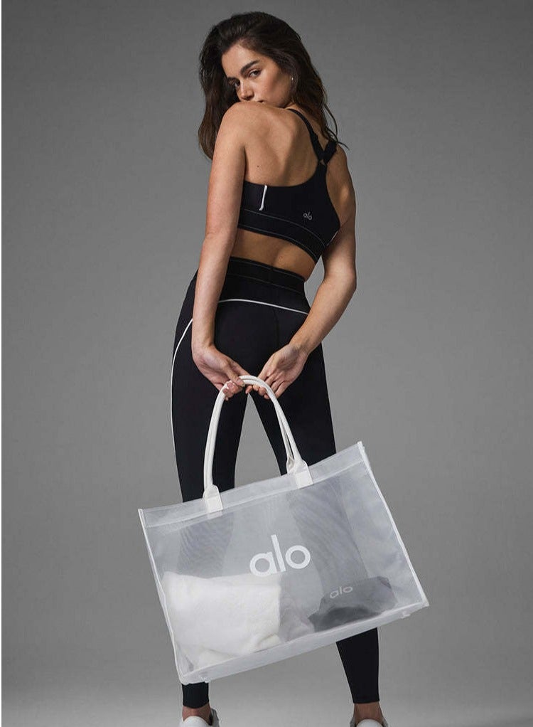 yoga mesh bag Yoga Fitness shoulder bag Beach Tote Clear storage bag