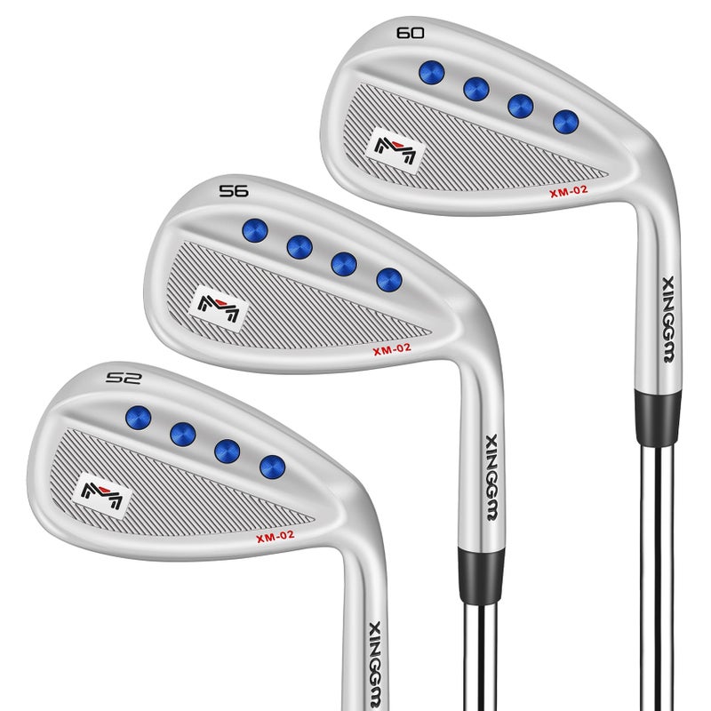 XINGGM Forged Golf Wedge Set for Men or Individual 48505254565860 Degree Gap Wedge Sand Wedge for Men Right HandMilled Face for More Spin Silver 525660 Degrees Set - Image 2