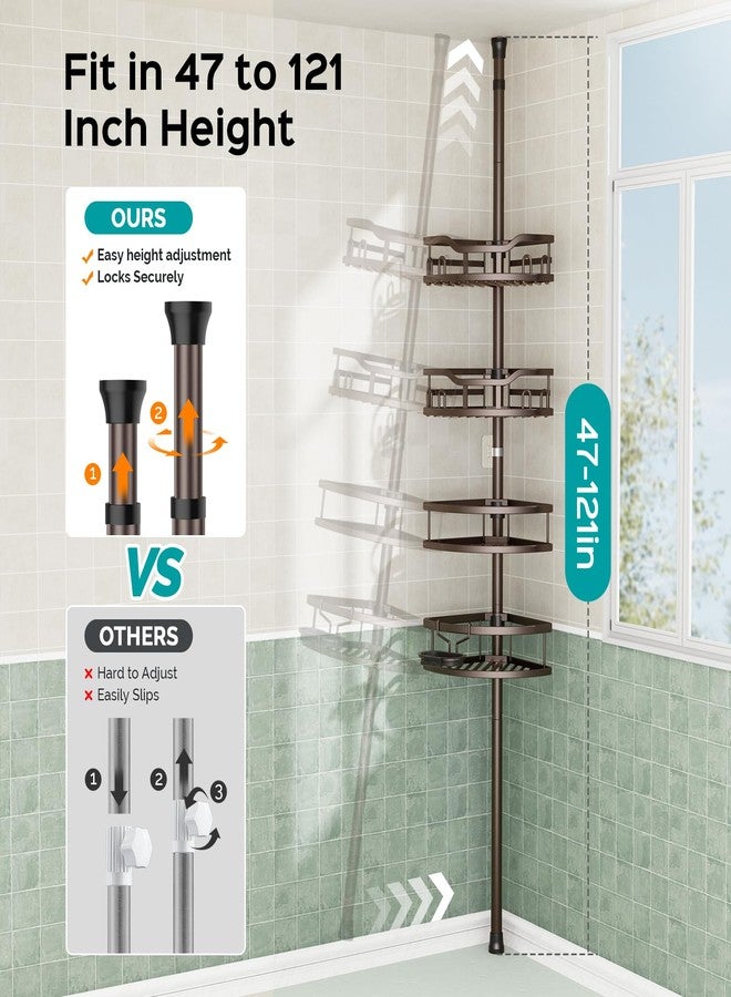 HAMITOR shower caddy tension pole - Bronze 1 - Image 4