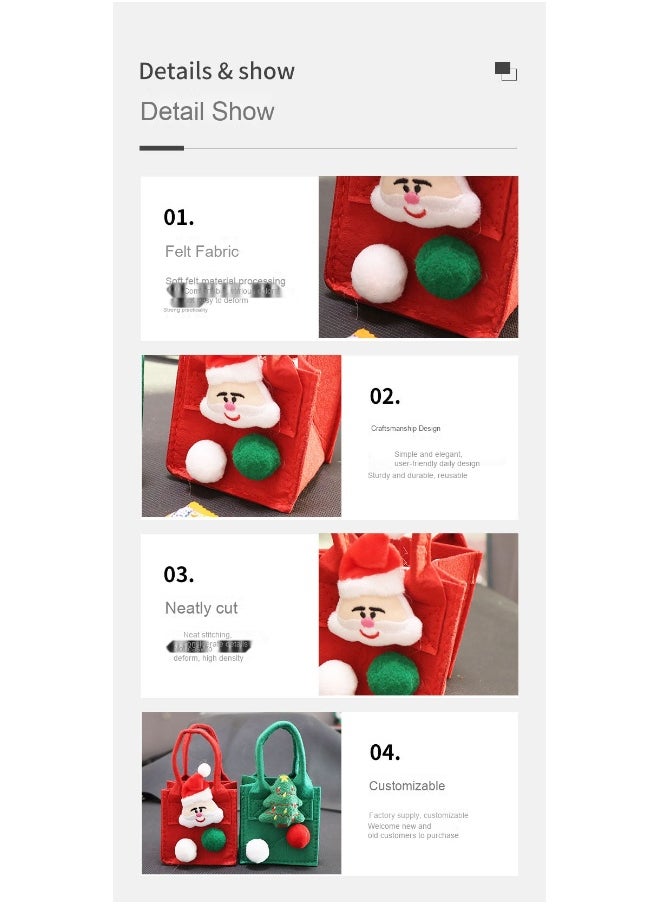 Generic - Christmas Eve Apple Gift Bag Felt Handheld Candy Packaging Box Small Gift Bag Peace Fruit Gift Box - Image 1