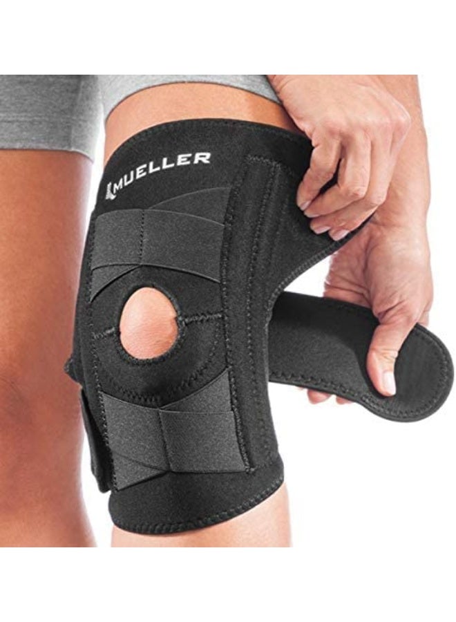 Mueller Sports Medicine Self Adjusting Adult Knee Support Braces For Knee Pain With Side Stabilizers For Men And Women Black 14-20 Inches One Size Fits Most - Image 3