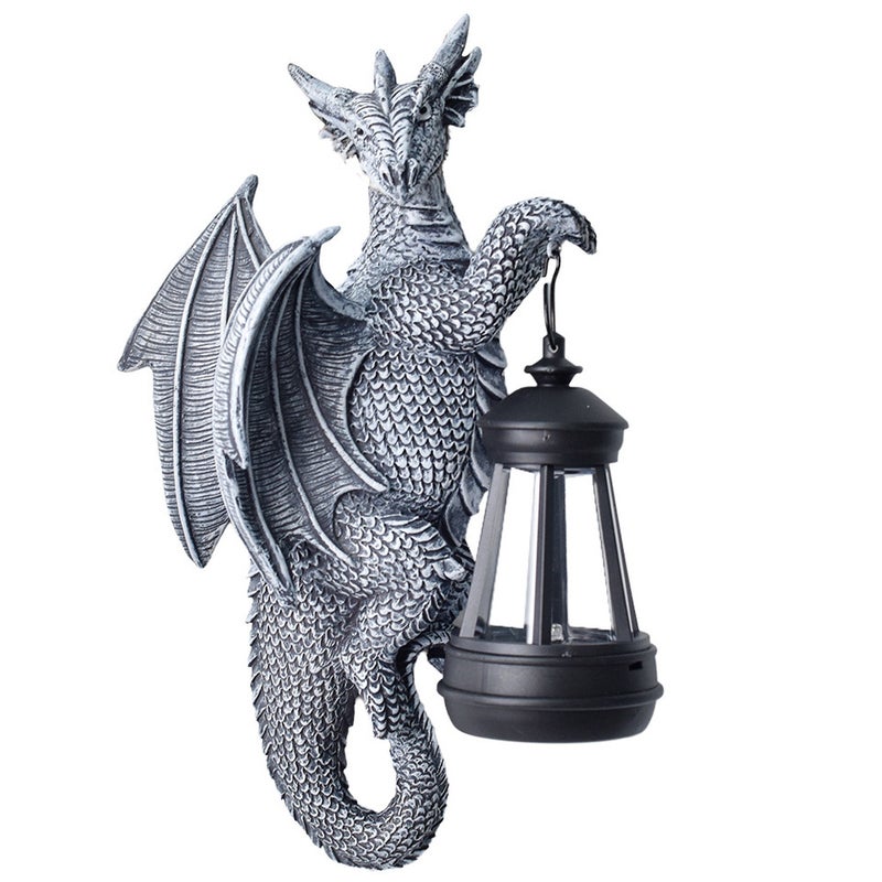 Solar Wall Mount Dinosaur Outdoor Light for Home Garden Decor Animal Statue Luminous Wall Lamp - Image 2