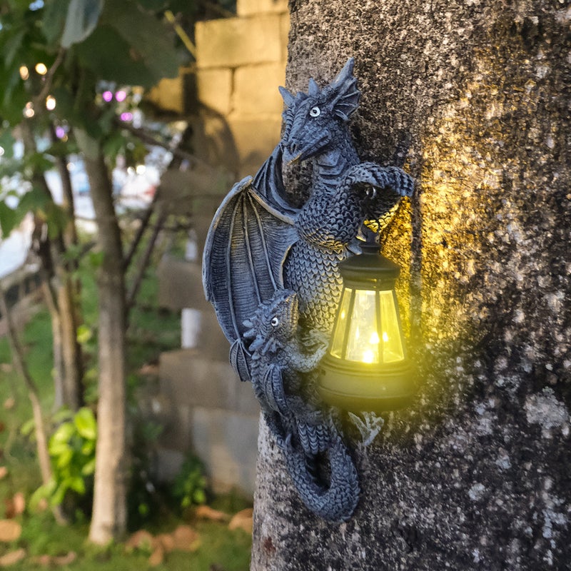 Solar Wall Mount Dinosaur Outdoor Light for Home Garden Decor Animal Statue Luminous Wall Lamp - Image 5