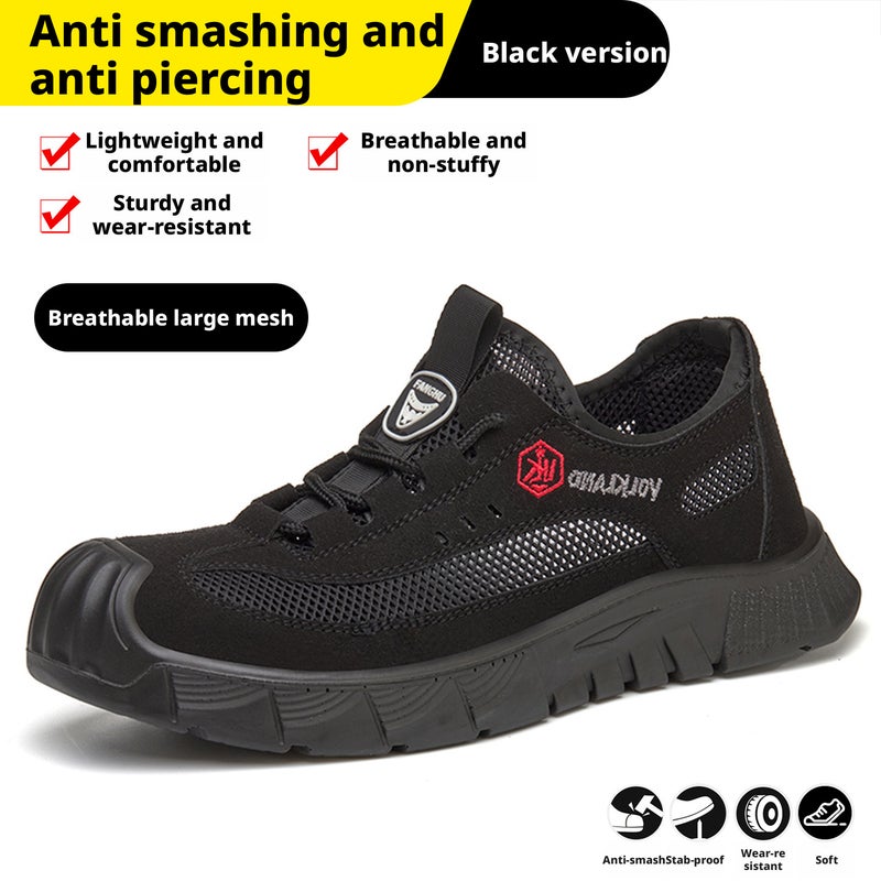 Zudun Summer Breathable Safety Shoes Men's Lightweight Plastic Steel Toe - Image 2