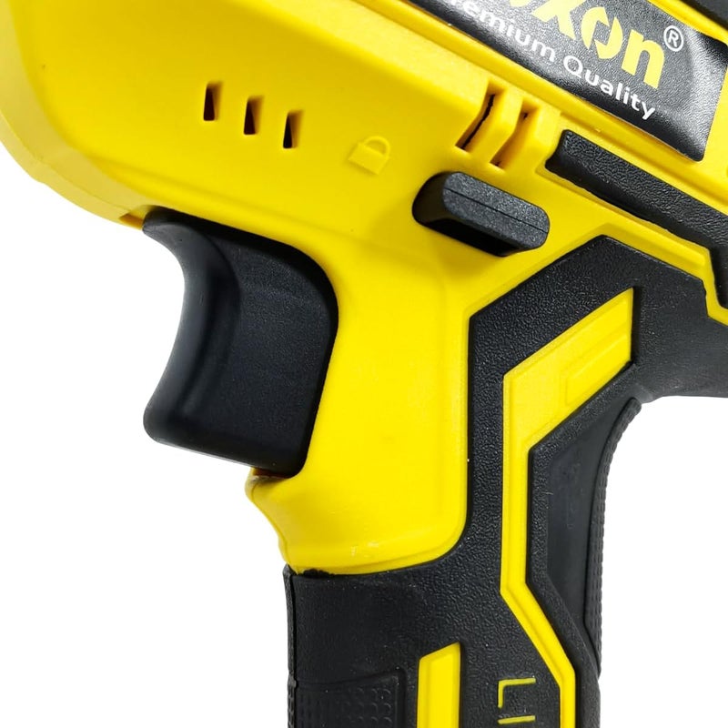 منشار ترددي ممتاز R0X0N 21 فولت مع بطاريتين ليثيوم أيون وشاحن وملحقات، شوط 28 مم، سعة القطع: 115 مم (خشب)، 5 مم (معدن) ضمان لمدة عامين - Image 4