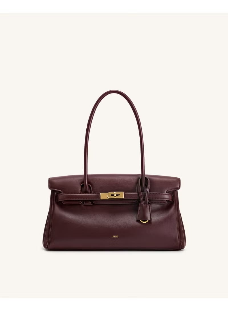 جي دبليو بي JW PEI Yara Handheld Single Shoulder for Women 2025 New Niche Design -Wine red (باللغة الإنجليزية) - Image 1