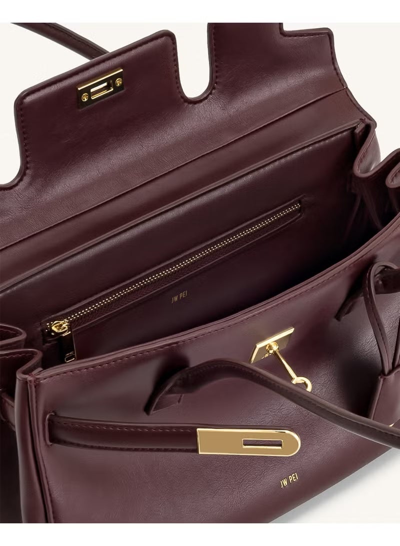 جي دبليو بي JW PEI Yara Handheld Single Shoulder for Women 2025 New Niche Design -Wine red (باللغة الإنجليزية) - Image 4