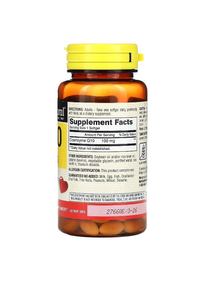 Mason Natural Mason Natural, Co Q10, 100 mg, 60 Softgels  - Image 2