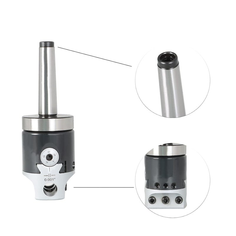 findmall 9Pcs Boring Head 1/2 Inch Carbide Boring Bar Set Milling with MT2 Handle 3/8-16 Thread 2 Inch Boring Bar Set - Image 2