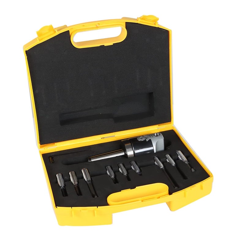 findmall 9Pcs Boring Head 1/2 Inch Carbide Boring Bar Set Milling with MT2 Handle 3/8-16 Thread 2 Inch Boring Bar Set - Image 1
