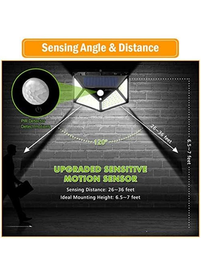 ECVV 4 Pack Outdoor Solar Wall Lights 270° Wide Angle Solar Motion Sensor Security Lights 100 Leds Ip65 Waterproof Outdoor Lights For Garden Black - Image 4