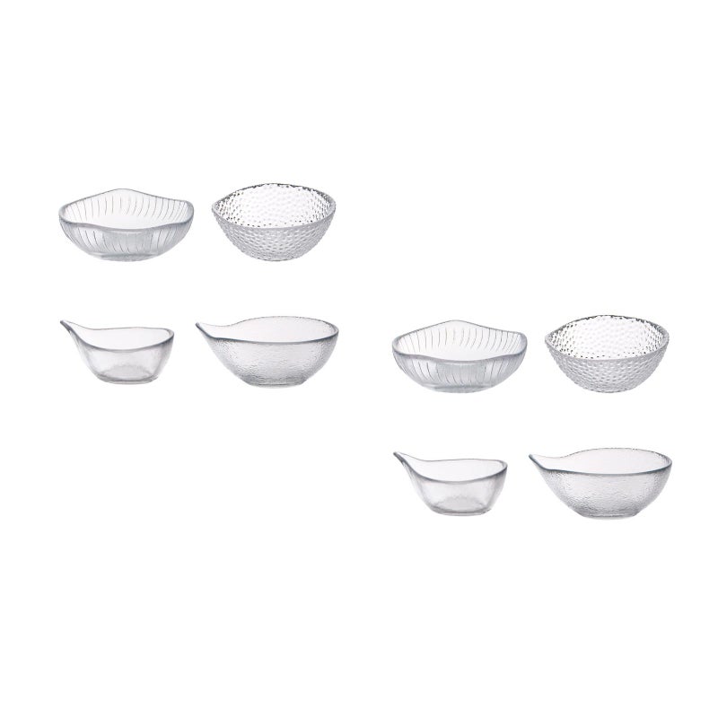 8 pcs Mini Glass Dishes Small Dipping Bowls Dessert Bowl Tapas Bowls for Restaurant - Image 1