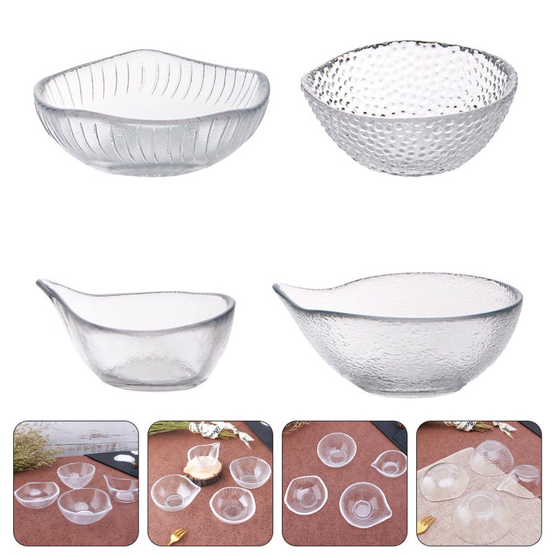 8 pcs Mini Glass Dishes Small Dipping Bowls Dessert Bowl Tapas Bowls for Restaurant - Image 3