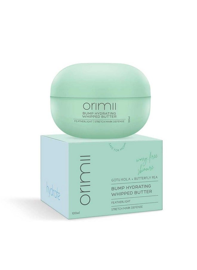 Orimii Orimii Bump Hydrating Stretch Marks Body Butter For Women | Whipped Body Cream For Pregnancy | Enriched With Cocoa & Shea Butter | Lightweight, Non Sticky, Pregnancy & Breastfeeding Safe (100gm)  - Image 1