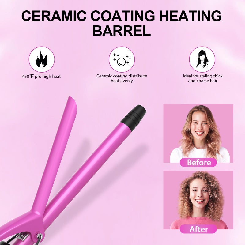 DAN Technology 1/2 Inch Curling Iron 13mm Small Ceramic Curling Wand with Adjustable Temperature Dual Voltage for Tight Curls Short Hair and Ringlets - Image 2