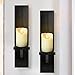 SUJUN Wall Candle Sconces Set of 2, Decorative Wooden Candle Holder, Farmhouse Candle Sconce, Living Room Wall - Image 2