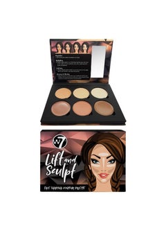 W7 Lift & Sculpt Cream Contour Kit Concealing Highlighting & Contouring Makeup Palette StepbyStep Instructions Included  - Image 1