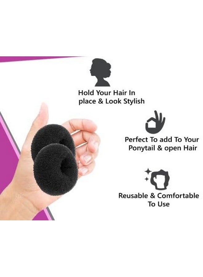 PALMATE Hair Donuts, Black (Pack Of 3) - Image 5