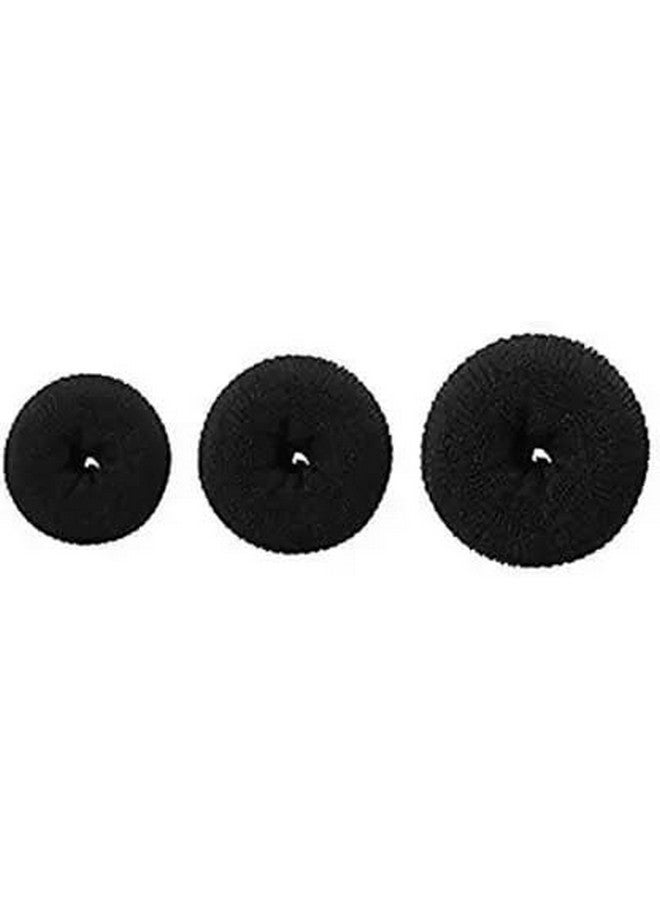 PALMATE Hair Donuts, Black (Pack Of 3) - Image 1
