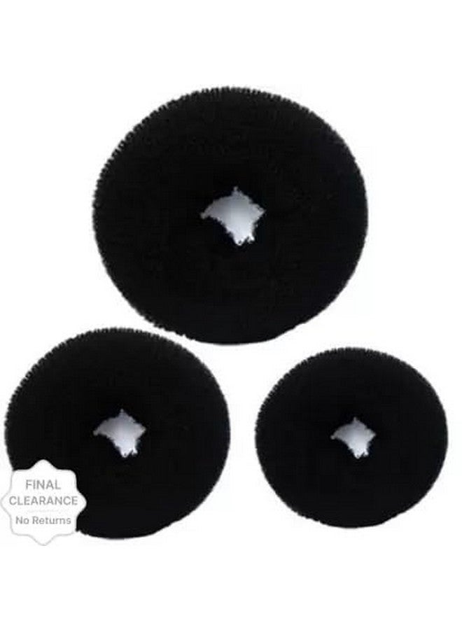PALMATE Hair Donuts, Black (Pack Of 3) - Image 2