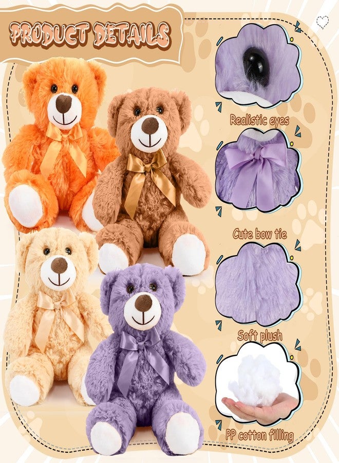 Liliful 18 Pcs 14 Inch Valentine's Bear Stuffed Animals Toys Bulk Baby Shower Soft Plush Bear Gifts for Valentine‘s Birthday Party Favor Wedding Multicolor Unisex Plush Toys (Vibrant Color) - Image 3
