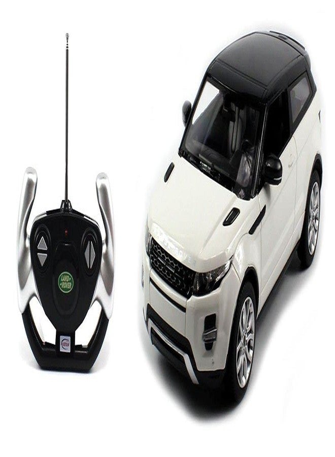Besmon RASTAR Authorized 1:14 Land Rover Range Rover Evoque RC Toy Car with LED Lights (White) + Worldwide - Image 1