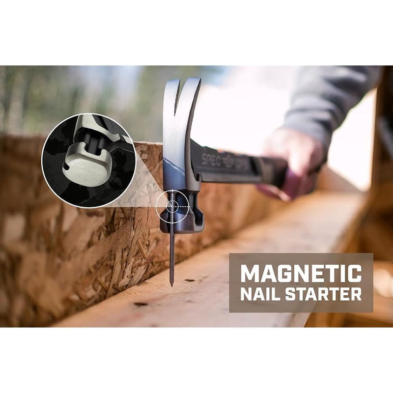 Spec-Ops Tools Nailing Hammer, 16 oz, Rip Claw, Smooth Face, Shock-Absorbing Grip, 3% Donated to Veterans - Image 3