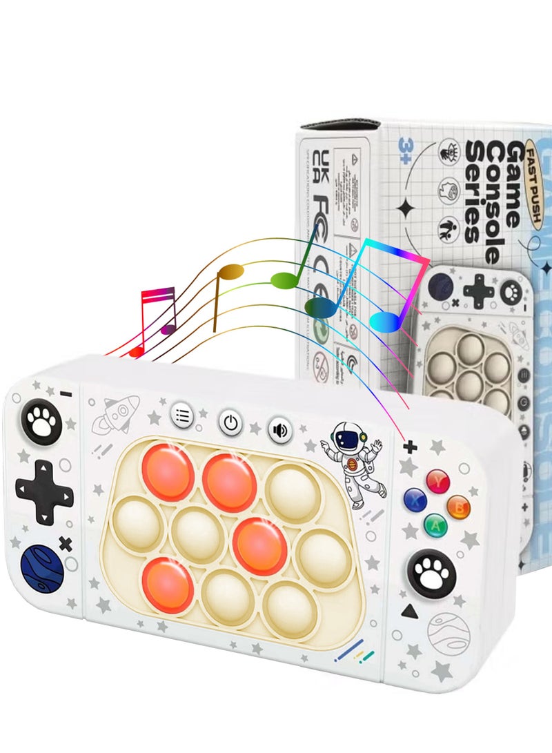 Fast Push Handheld Game, Pop Light Up Game Toy Upgrade 2, Gently Push to Close Lit Bubbles, Pop It, Finger Sensory Toy Birthday Gift for Kids Boys  Girls Teens 6  Older - Image 1